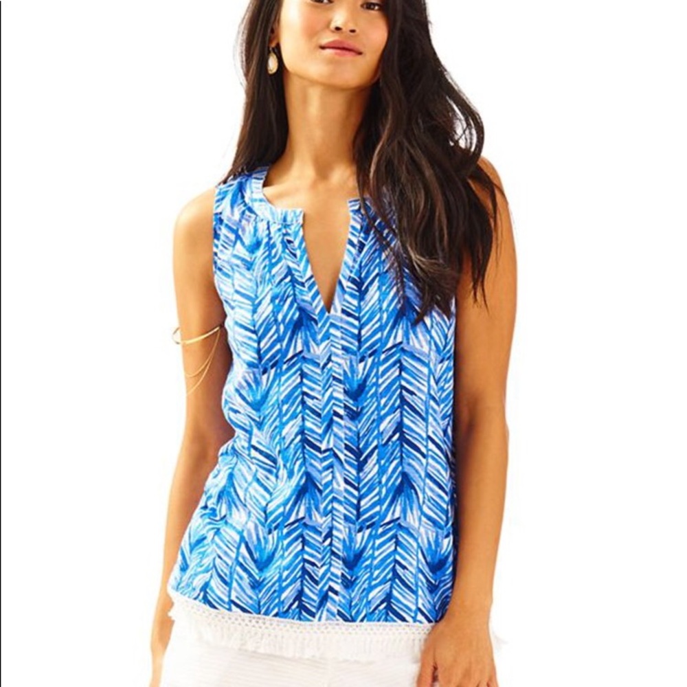 NWOT Lilly Pulitzer Keeper Lapis Blue Top